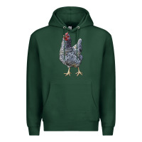 Sports Green Dominique Chicken Premium Hoodie - LillyAllenDesigns