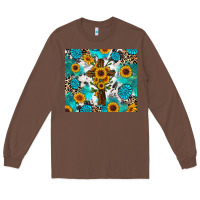 Chestnut sunflower cross cowhide gemstones Long Sleeve Tee - RanaPortraitStore