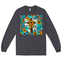 Smoke sunflower cross cowhide gemstones Long Sleeve Tee - RanaPortraitStore