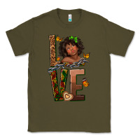 Army Green love melanin Classic Tee - texasbilliewilder