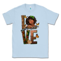 Dusty Blue love melanin Classic Tee - texasbilliewilder