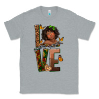 Heather Grey love melanin Classic Tee - texasbilliewilder