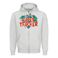Dove Grey super teacher Zipper Hoodie - texasbilliewilder