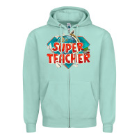 Seafoam super teacher Zipper Hoodie - texasbilliewilder