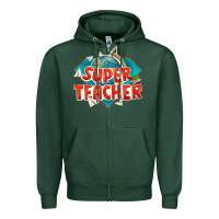 Sports Green super teacher Zipper Hoodie - texasbilliewilder