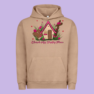 Church Is My Happy Place Urban Hoodie Designed By Maliassmallbusiness