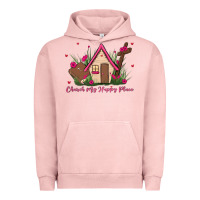 Pigment Salmon church is my happy place Urban Hoodie - MaliasSmallBusiness