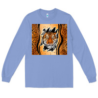 Colony Blue tiger scratch mark Long Sleeve Tee - RanaPortraitStore