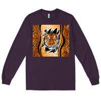 Plum tiger scratch mark Long Sleeve Tee - RanaPortraitStore
