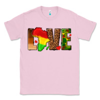 Bubblegum Pink love melanin with african map Classic Tee - texasbilliewilder