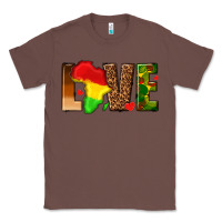 Chestnut love melanin with african map Classic Tee - texasbilliewilder