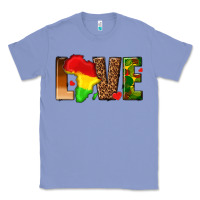 Colony Blue love melanin with african map Classic Tee - texasbilliewilder
