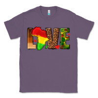 Lavender love melanin with african map Classic Tee - texasbilliewilder