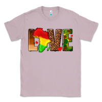 Lilac love melanin with african map Classic Tee - texasbilliewilder