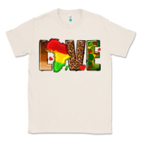 Natural love melanin with african map Classic Tee - texasbilliewilder