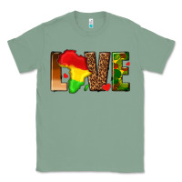 Sage love melanin with african map Classic Tee - texasbilliewilder