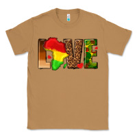Toasted Coconut love melanin with african map Classic Tee - texasbilliewilder