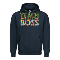 Navy teach like a boss Zipper Hoodie - texasbilliewilder