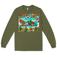 Army Green texas Long Sleeve Tee - RanaPortraitStore