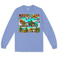 Colony Blue texas Long Sleeve Tee - RanaPortraitStore
