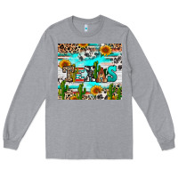 Heather Grey texas Long Sleeve Tee - RanaPortraitStore
