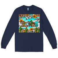 Navy texas Long Sleeve Tee - RanaPortraitStore
