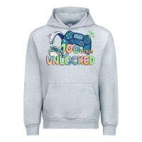 Heather Grey level 100 days unlocked Urban Hoodie - MaliasSmallBusiness