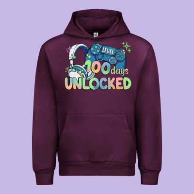 Level 100 Days Unlocked Urban Hoodie Designed By Maliassmallbusiness