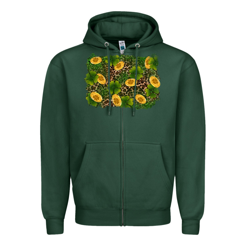 St Patricks Day Background Zipper Hoodie by RanaPortraitStore | Teevron