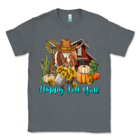 Charcoal Heather Happy Fall Y'all Longhorn Cow Classic Tee - RanaPortraitStore