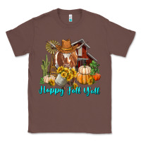 Chestnut Happy Fall Y'all Longhorn Cow Classic Tee - RanaPortraitStore