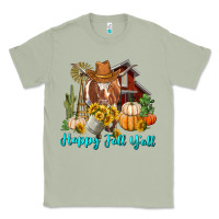 Matcha Happy Fall Y'all Longhorn Cow Classic Tee - RanaPortraitStore