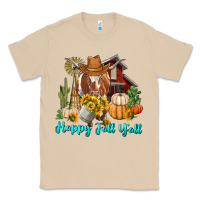 Mushroom Happy Fall Y'all Longhorn Cow Classic Tee - RanaPortraitStore