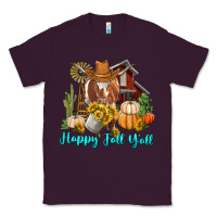 Plum Happy Fall Y'all Longhorn Cow Classic Tee - RanaPortraitStore