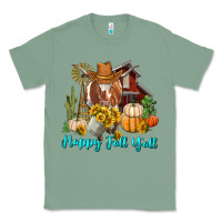 Sage Happy Fall Y'all Longhorn Cow Classic Tee - RanaPortraitStore