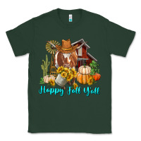 Sports Green Happy Fall Y'all Longhorn Cow Classic Tee - RanaPortraitStore