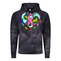 Cloud Black heart earth and cancer ribbon Vintage Hoodie - AdoDesignShop