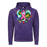 Heart Earth And Cancer Ribbon Vintage Hoodie | Teevron