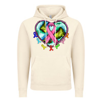 Vintage Artic heart earth and cancer ribbon Vintage Hoodie - AdoDesignShop