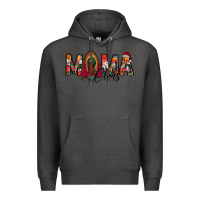 Charcoal Heather mama claus lady of guadalupe Premium Hoodie - Jasminsmagicworld