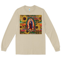 Mushroom sunflower serape lady of guadalupe Long Sleeve Tee - RanaPortraitStore
