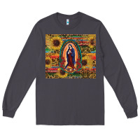 Smoke sunflower serape lady of guadalupe Long Sleeve Tee - RanaPortraitStore