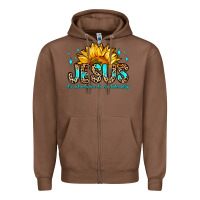 Chestnut jesus it s not religion it s a relationship Zipper Hoodie - Zillion Design Studio