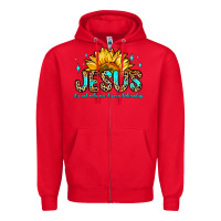 Red jesus it s not religion it s a relationship Zipper Hoodie - Zillion Design Studio