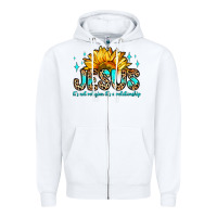 White jesus it s not religion it s a relationship Zipper Hoodie - Zillion Design Studio