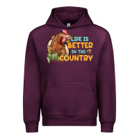 Mauve Wine life is better in the country Urban Hoodie - MaliasSmallBusiness