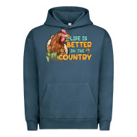 Pigment Midnight Navy life is better in the country Urban Hoodie - MaliasSmallBusiness