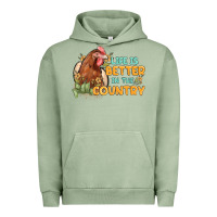 Pigment Oil Green life is better in the country Urban Hoodie - MaliasSmallBusiness