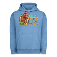 Pigment Pebble Blue life is better in the country Urban Hoodie - MaliasSmallBusiness