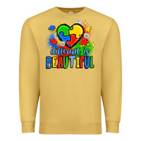 Antique Gold different is beautiful Premium Sweatshirt - JahusDesignShop